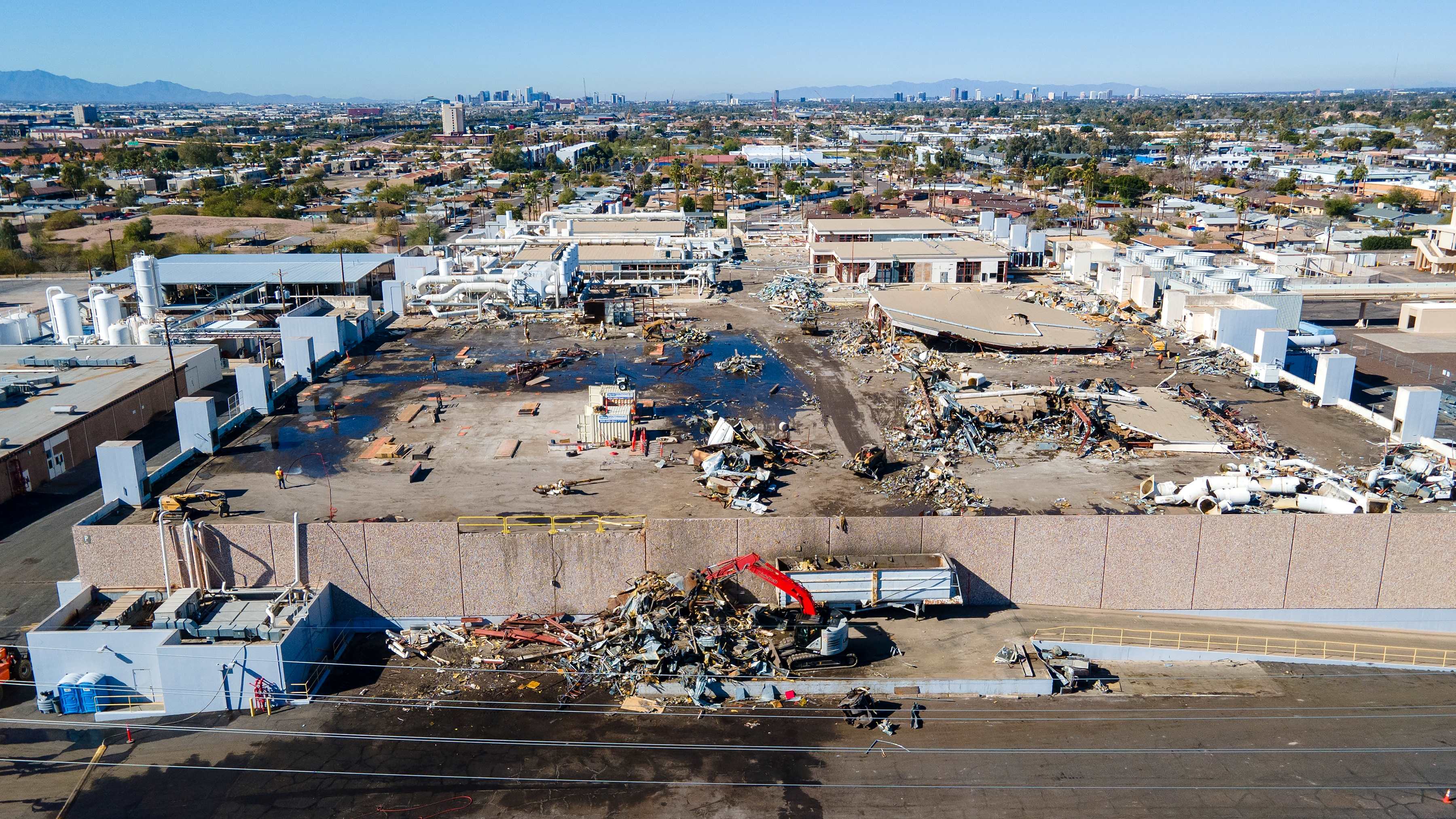 Superfund site to get new life as demolition starts on current buildings.